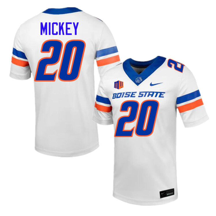 Jaden Mickey Jersey, Boise State Broncos College Football Jersey College Uniforms-White  Jaden Mickey Jersey, Boise State Broncos College Football Jersey College Uniforms-White